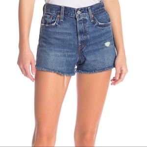 Levi’s Wedgie Shorts in All Blue Denim Shorts NWT